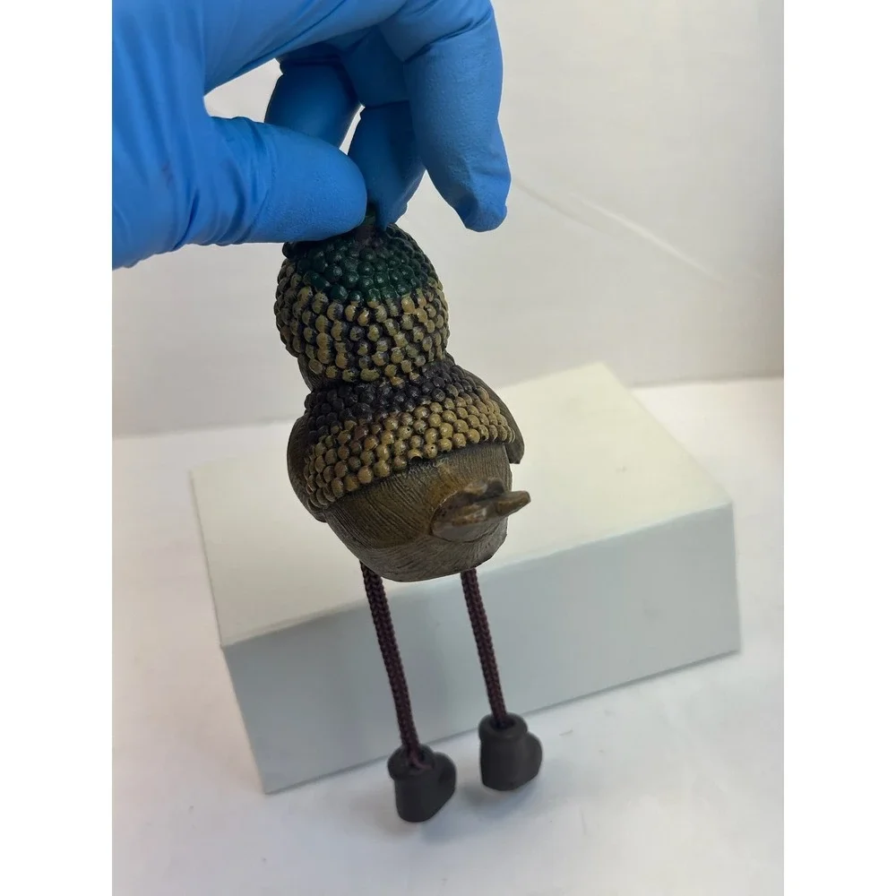 Whimsical Acorn Bird Shelf Sitter‎ Figurine Dangling Legs Boots Decor B-7